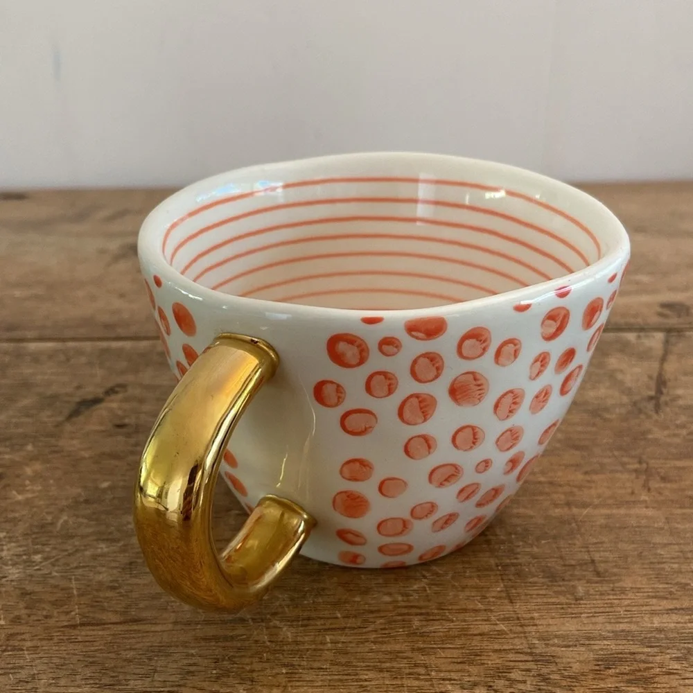 Paper Source Ceramic Polka Dot Mug